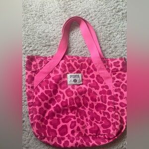 PINK Cheetah Print Canvas bag